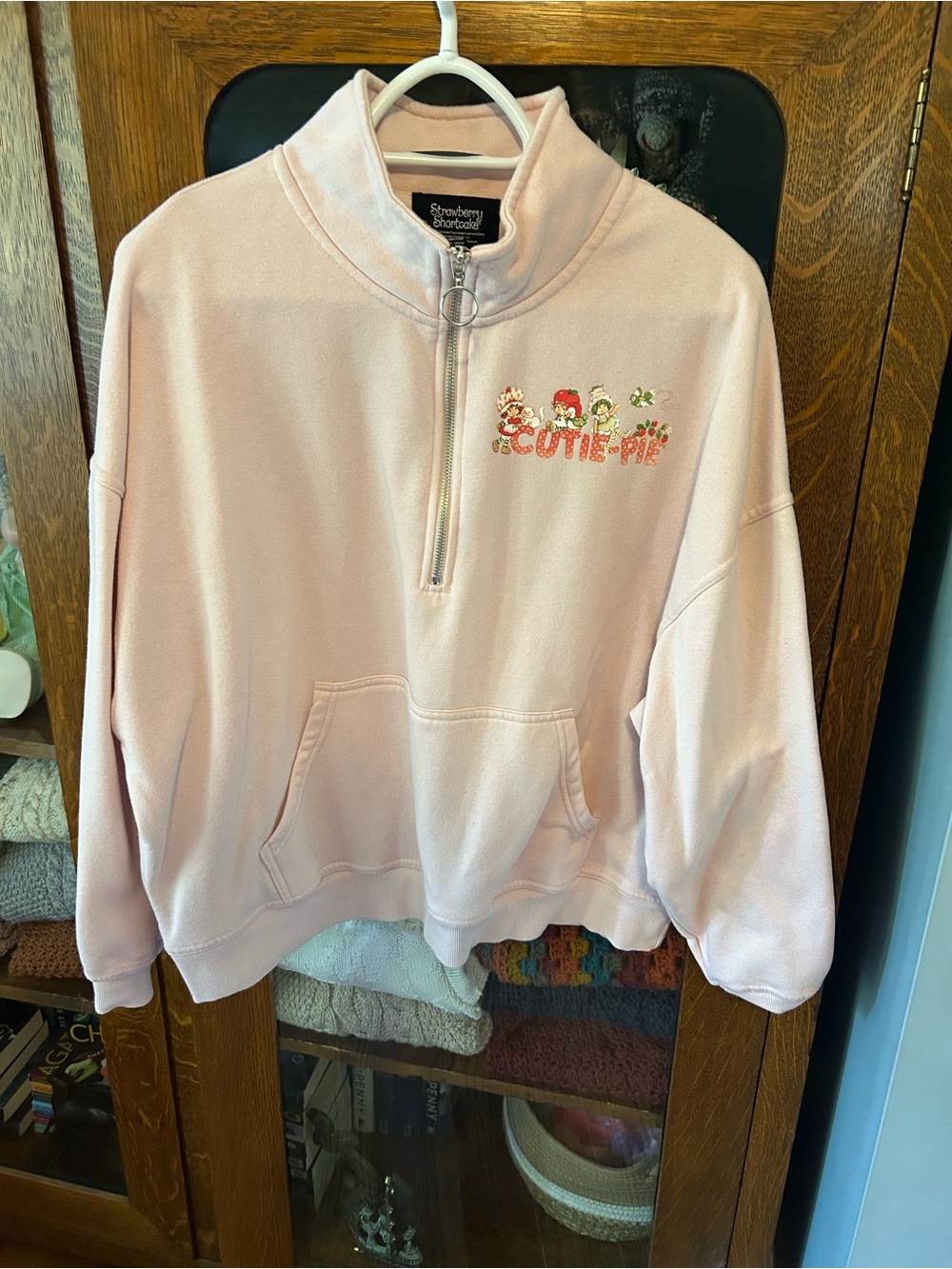 Strawberry Shortcake Pink 'Cutie Pie' Half-Zip Sweatshirt